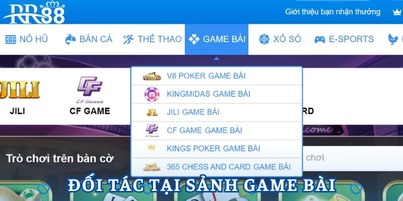 Game bài đổi thưởng RR88 có nhà cung cấp uy tín